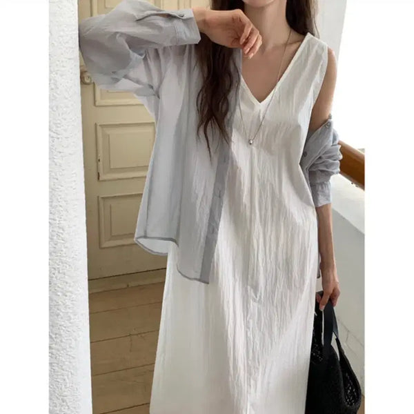 [BUNJANG] Summer Sun Protection Shirt / 여름 살안타 셔츠