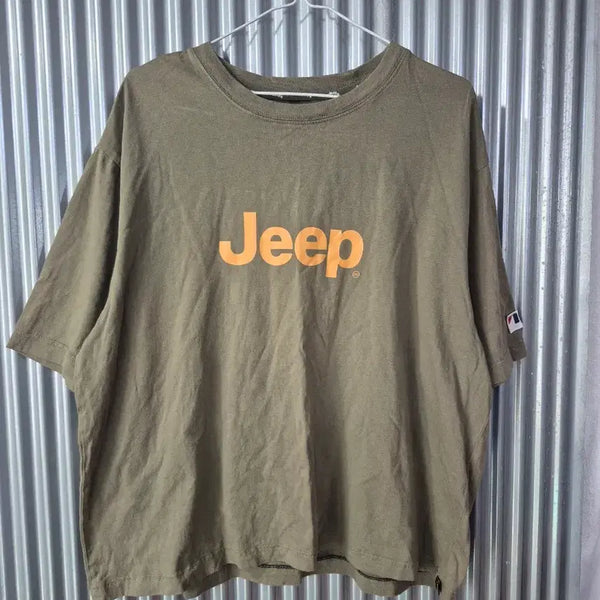 [BUNJANG] Jeep Women's Short-Sleeve T-Shirt Khaki (XL) / 2XL 지프 여성 반팔티 카키색