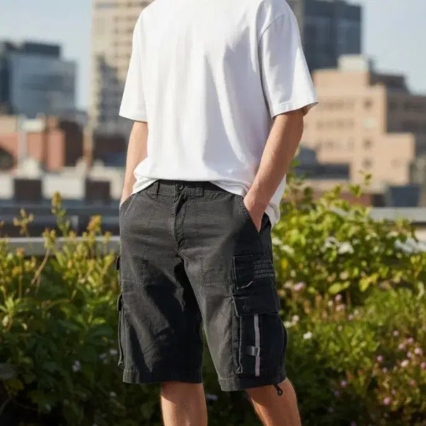 [BUNJANG] Black Cargo Shorts / 카고 반바지 블랙