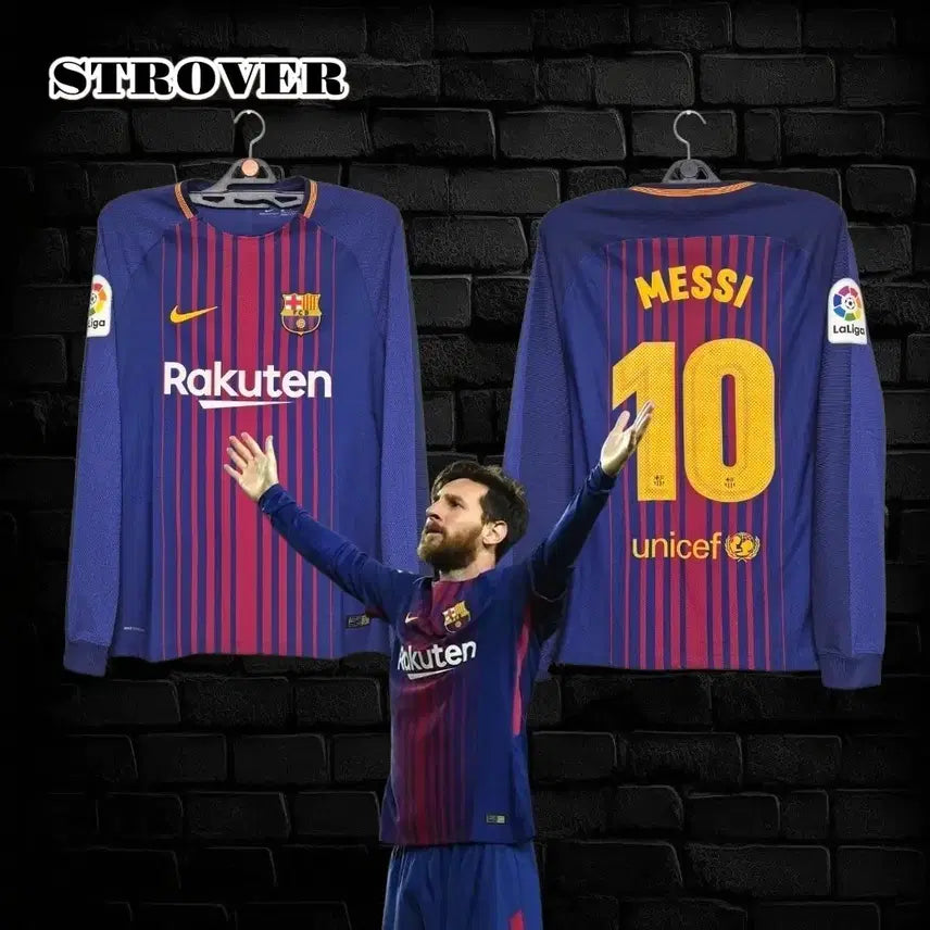 [BUNJANG] FC Barcelona 2017-2018 Lionel Messi Player Issue Long Sleeve Jersey / 17/18 바르셀로나 메시 (지급용/긴팔)