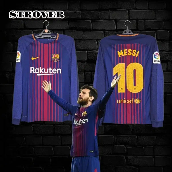 [BUNJANG] FC Barcelona 2017-2018 Lionel Messi Player Issue Long Sleeve Jersey / 17/18 바르셀로나 메시 (지급용/긴팔)