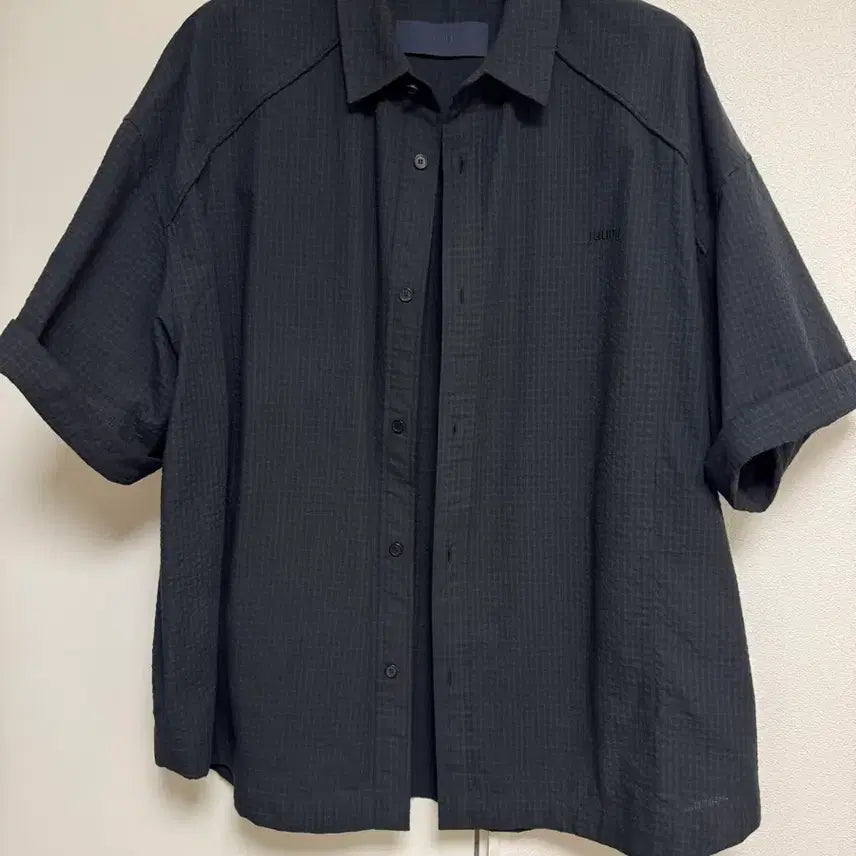 [BUNJANG] Jxxe 25SS Seersucker Oversized Short Sleeve Shirt Black / [50] 준지 25SS 시어서커 오버핏 숏슬리브 셔츠 블랙