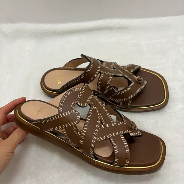 [BUNJANG] Bally New Brown Strap Sandals Size 37/240 / 정품) 발리 신형 브라운 스트랩 샌들 37/240사이즈