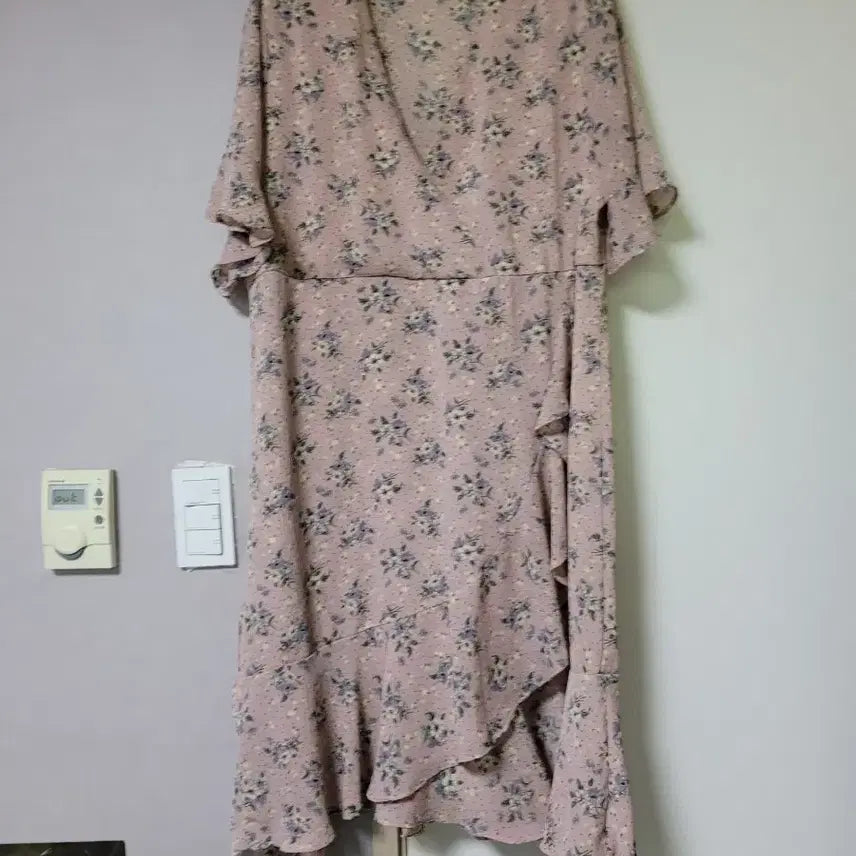 [BUNJANG] Women's Floral Long Chiffon Dress / 여성 꽃 롱쉬폰 원피스입니다.기장 106가슴단면  55