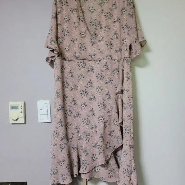[BUNJANG] Women's Floral Long Chiffon Dress / 여성 꽃 롱쉬폰 원피스입니다.기장 106가슴단면  55