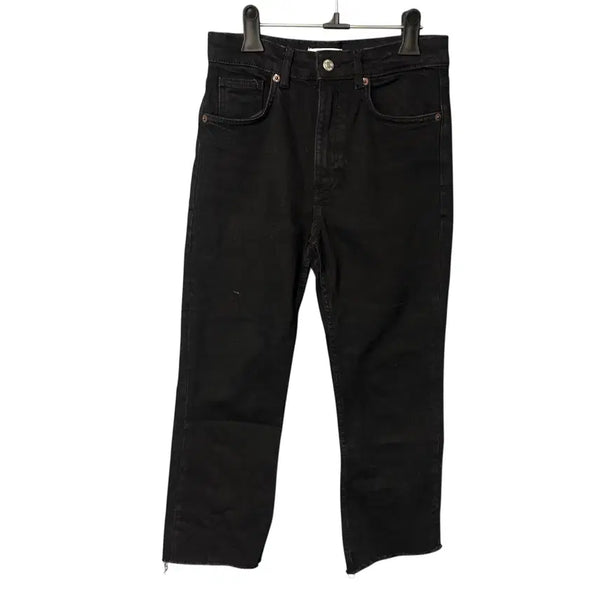 [BUNJANG] ZARA Women's Black Cut-off Denim Pants / 28 자라 여성 블랙 컷팅 데님 팬츠