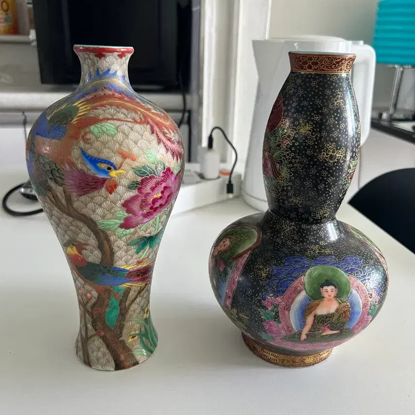[BUNJANG] Chinese Porcelain Buddha Vase / 중국 도자기 부처님 화변 호로병