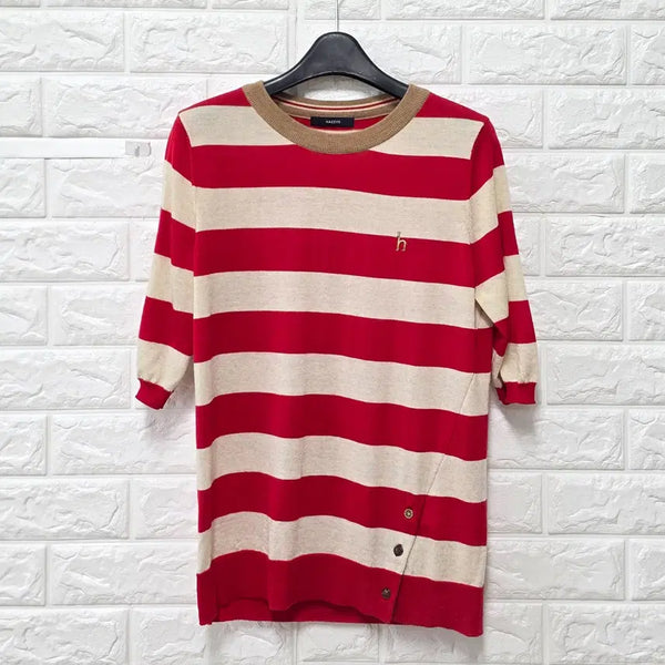[BUNJANG] Hazzys Striped Short Sleeve T-Shirt M / M 헤지스 스트라이프 반팔 티 E7