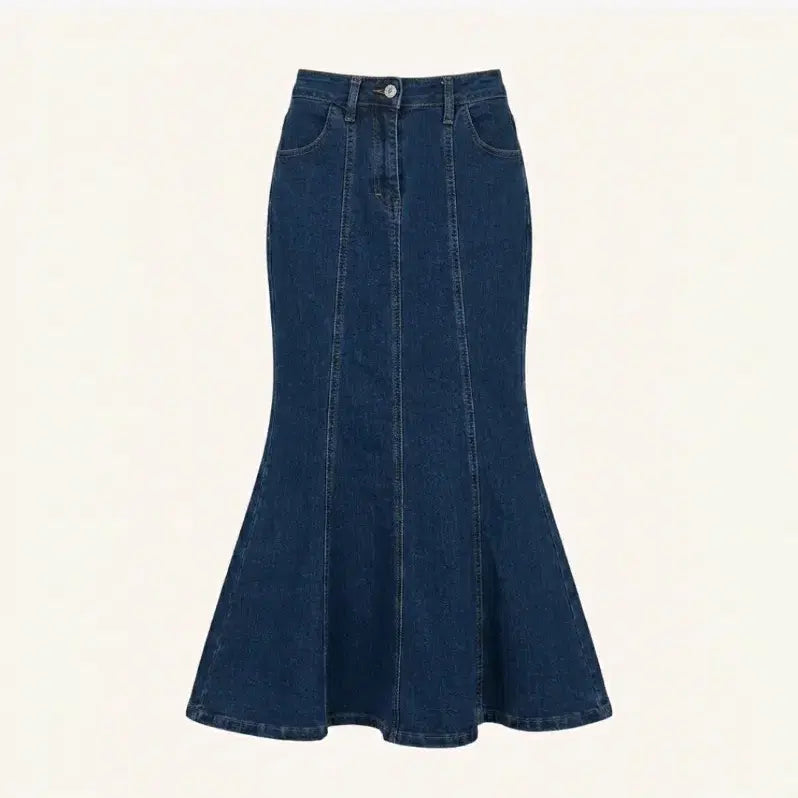 [BUNJANG] Mermaid Denim Long Skirt / 머메이드 데님 롱스커트