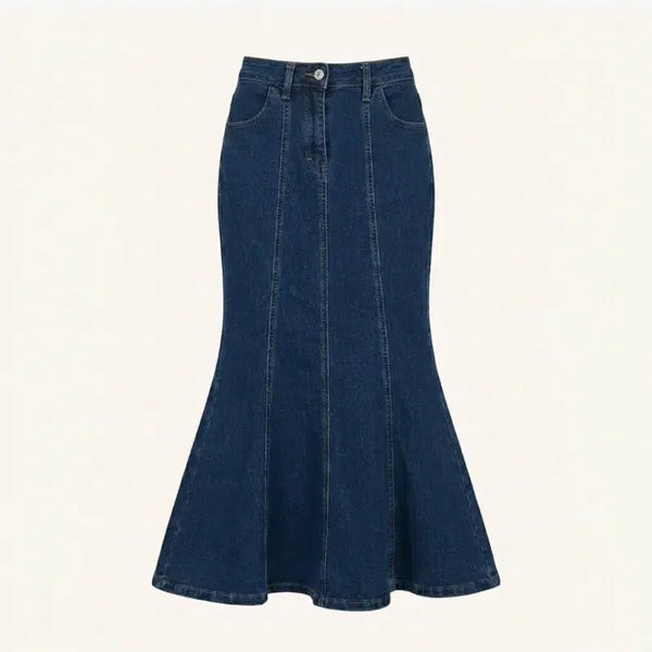 [BUNJANG] Mermaid Denim Long Skirt / 머메이드 데님 롱스커트