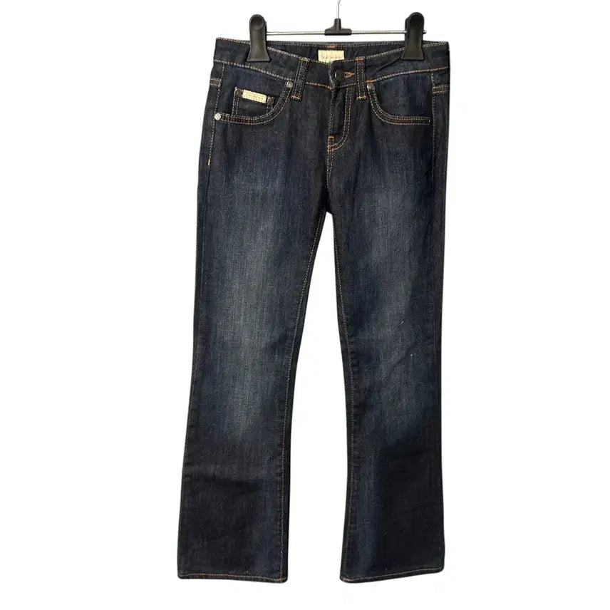 [BUNJANG] Calvin Klein Jeans 2024 Women's Flare Dark Wash Denim Pants / 24 캘빈클라인진 여성 플레어 진청 데님 팬츠