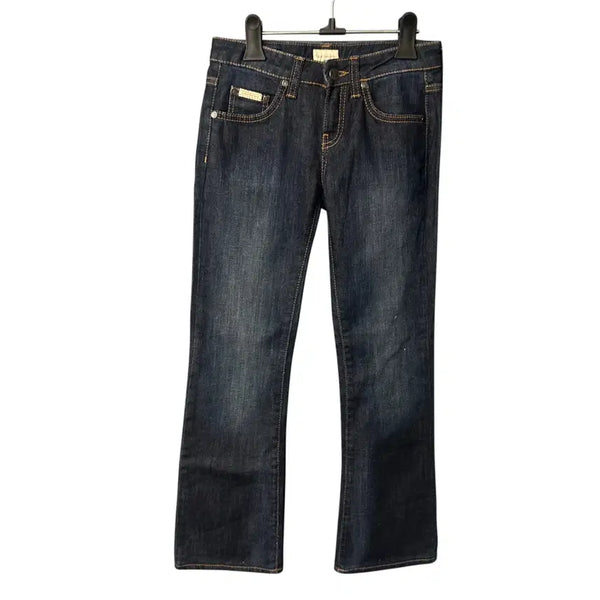 [BUNJANG] Calvin Klein Jeans 2024 Women's Flare Dark Wash Denim Pants / 24 캘빈클라인진 여성 플레어 진청 데님 팬츠