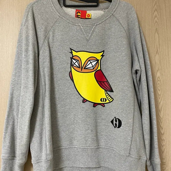 [BUNJANG] Lucky Chouette Owl Graphic Sweatshirt / 럭키슈에뜨 맨투맨