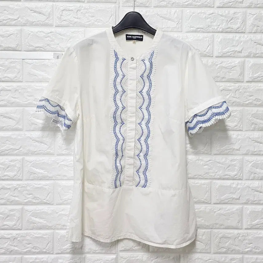 [BUNJANG] Karl Lagerfeld White Blouse / M 칼라거펠트 화이트 블라우스