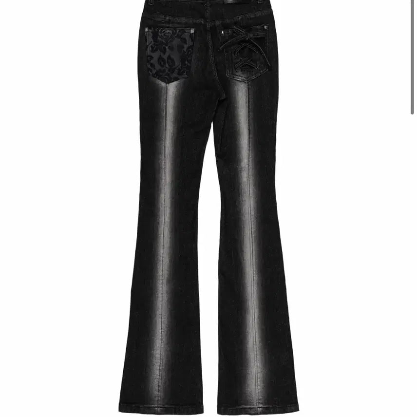 [BUNJANG] Darling Your Bad Corset Highlight Bootcut Pants Black / 달링유어배드 코르셋 하이라이트 부츠컷 블랙
