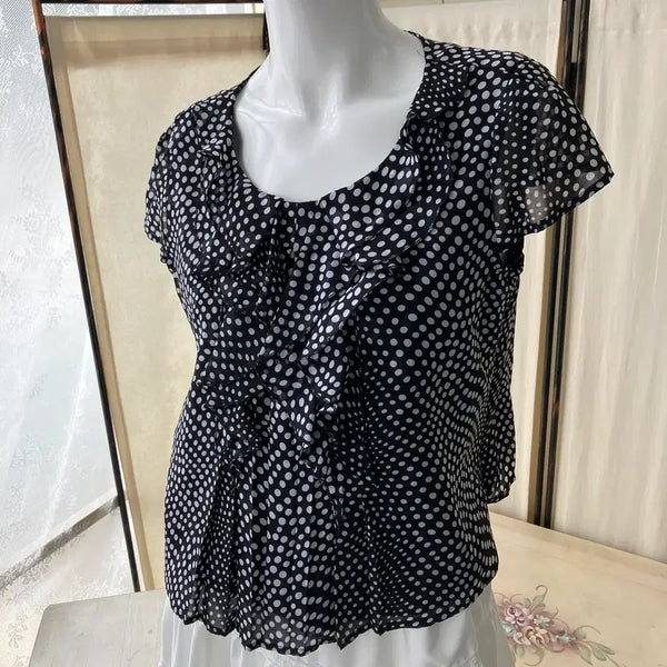 [BUNJANG] Japanese Vintage Dot Frill Blouse / jpn vintage dot frill blouse
