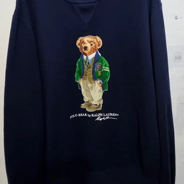 [BUNJANG] Polo Ralph Lauren Navy Bear Sweatshirt Men's Size 100 / 폴로 랄프로렌 네이비 베어 맨투맨