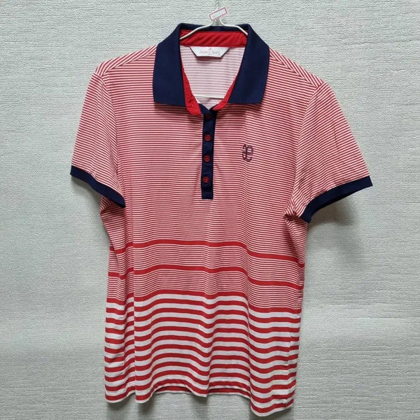 [BUNJANG] Striped Collar T-Shirt Navy Accents / 자141 반팔 카라티셔츠