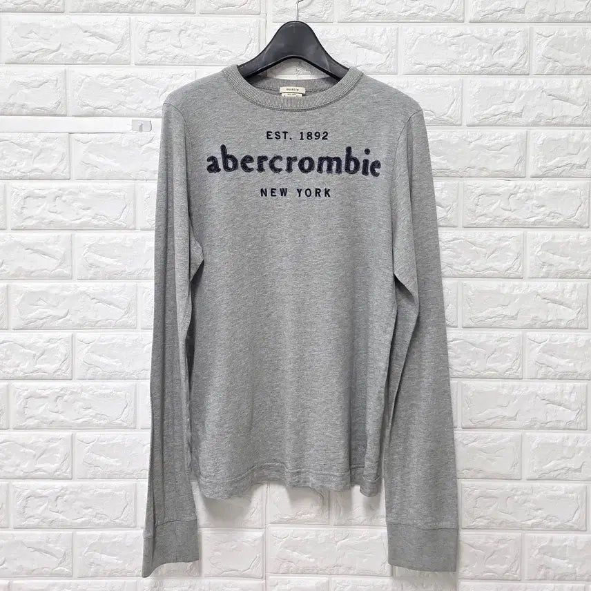 [BUNJANG] Abercrombie & Fitch Grey Round Neck T-Shirt / 성인 S 아베크롬비 그레이 라운드 티 E13