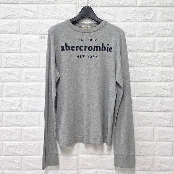 [BUNJANG] Abercrombie & Fitch Grey Round Neck T-Shirt / 성인 S 아베크롬비 그레이 라운드 티 E13