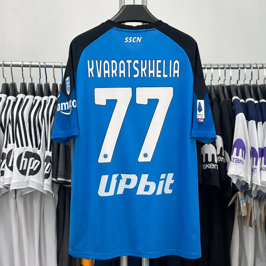 [BUNJANG] Napoli 22/23 Home Khvicha Kvaratskhelia #77 Jersey / 22/23 나폴리 홈 NO.77 흐비차 크바라츠헬리아 유니폼