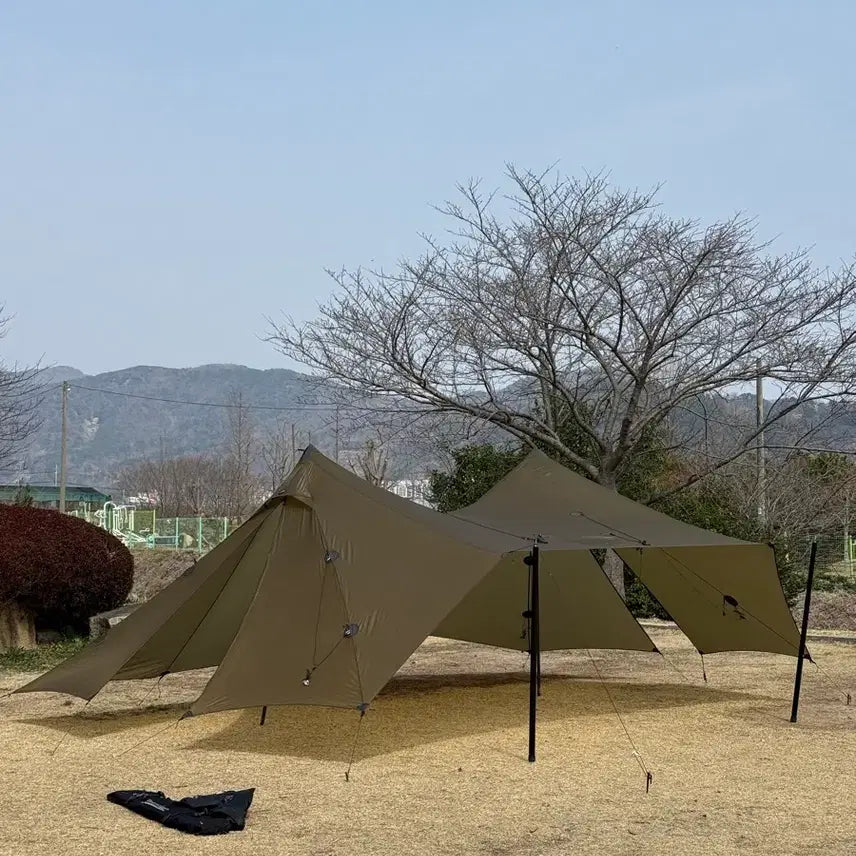 [BUNJANG] TFS Bilak Shelter Sand Carbon Pole Tent / Tfs 프리텐트 비락 쉘터 샌드