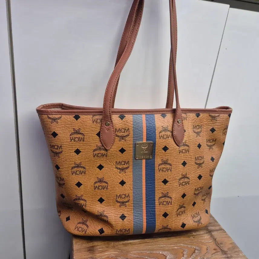 [BUNJANG] MCM Monogram Tote Shopper Bag Brown / MCM 토트백 쇼퍼백 브라운