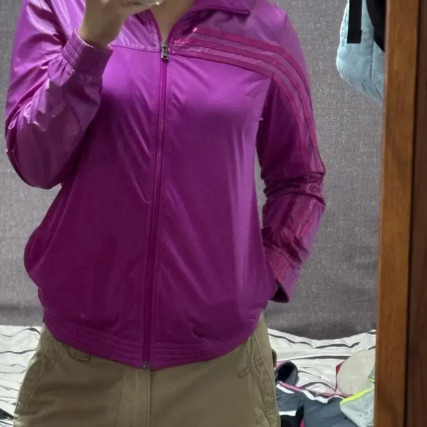 [BUNJANG] Adidas Training Zip-Up Jacket Purple / 아디다스 트레이닝 집업 자켓 보라색
