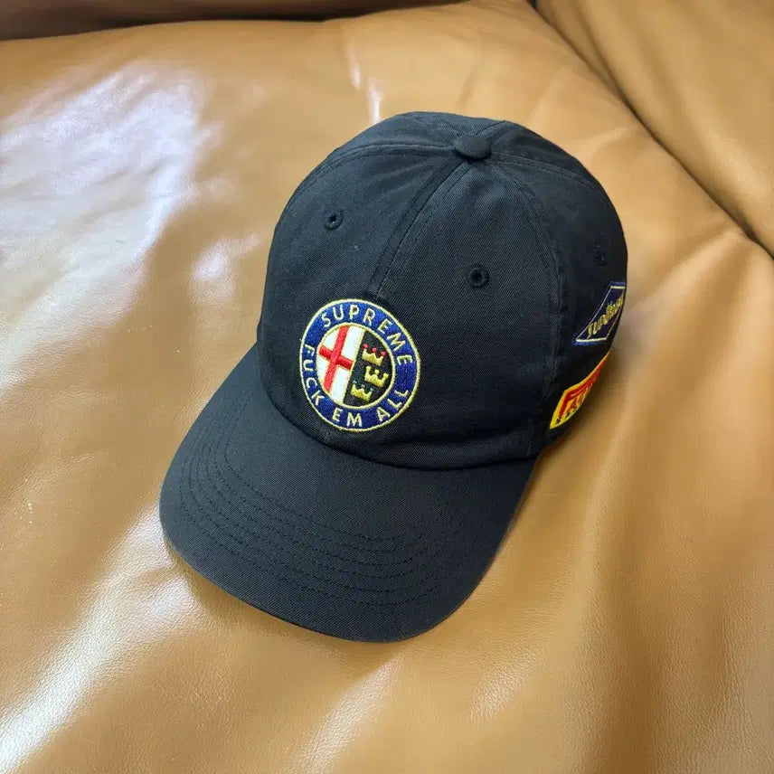 [BUNJANG] Supreme 6-Panel Cap Racing Washed Black 23SS / 슈프림 6패널 볼캡 모자 레이싱 워시드 블랙 23SS