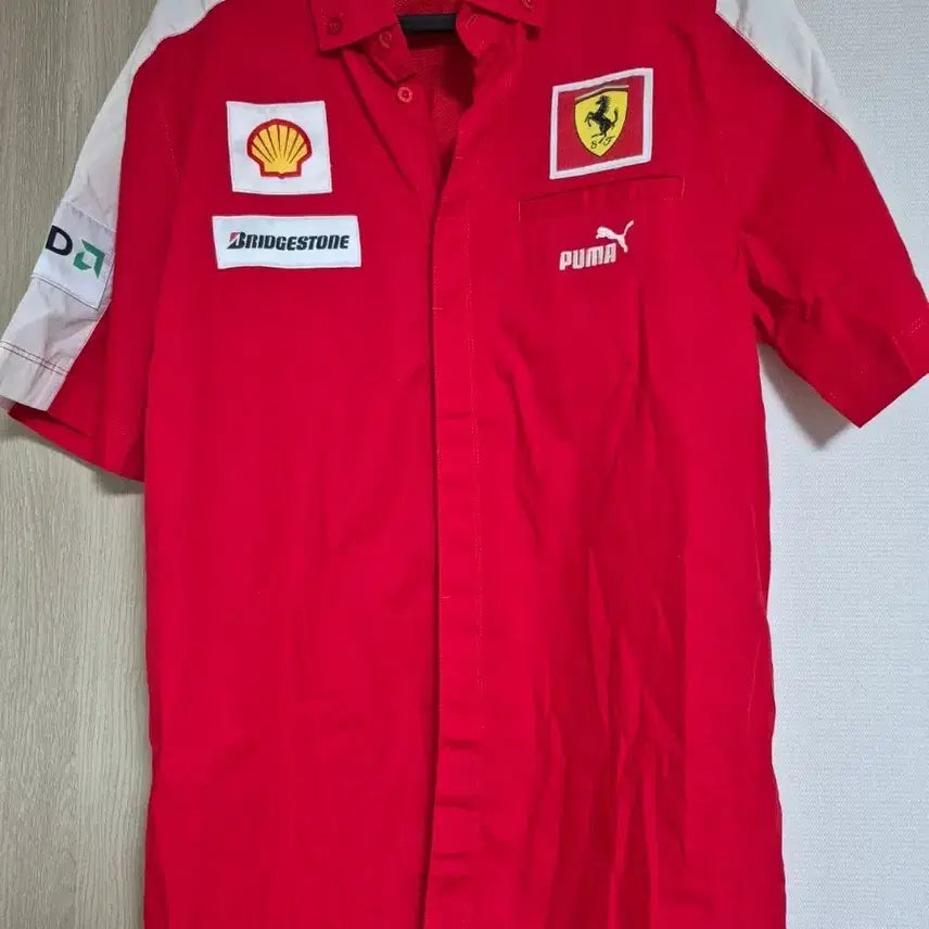 [BUNJANG] Puma Ferrari Racing Short Sleeve Shirt Size 105 / 퓨마 정품 페라리 레이싱 반팔 셔츠 105사이즈 판매합니다