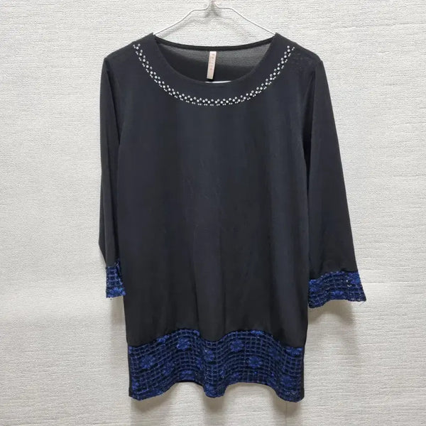 [BUNJANG] Black Lace Detail Blouse / 자145 블라우스