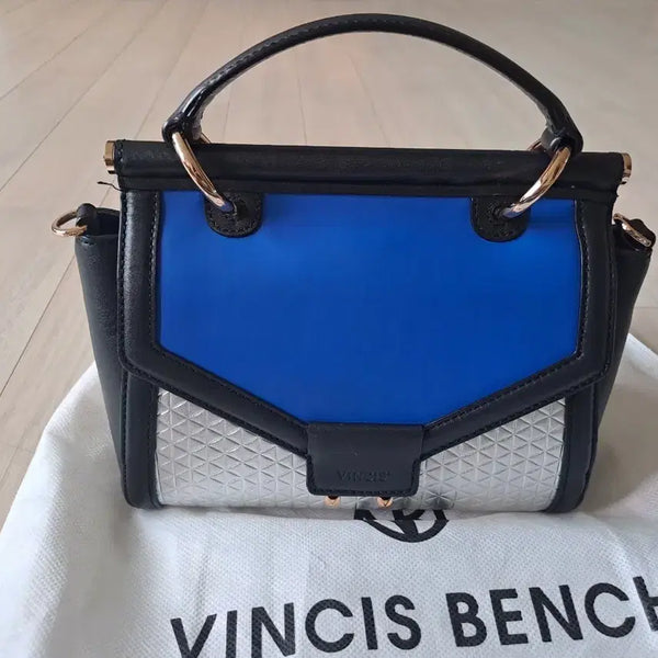 [BUNJANG] Vincis Bench Cross Bag Blue/Black/Silver / 빈치스벤치 가방 블루/블랙/실버