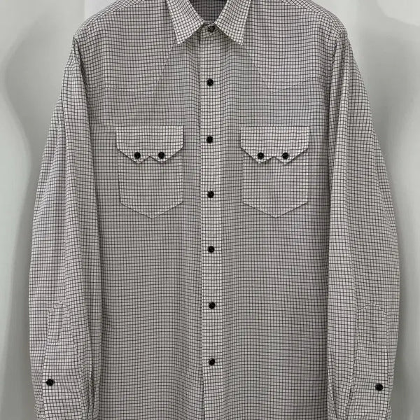[BUNJANG] Polo Ralph Lauren Concho Southwestern Grid Shirt / 폴로 랄프로렌 콘초 사우스 웨스턴 그리드 화이트 셔츠