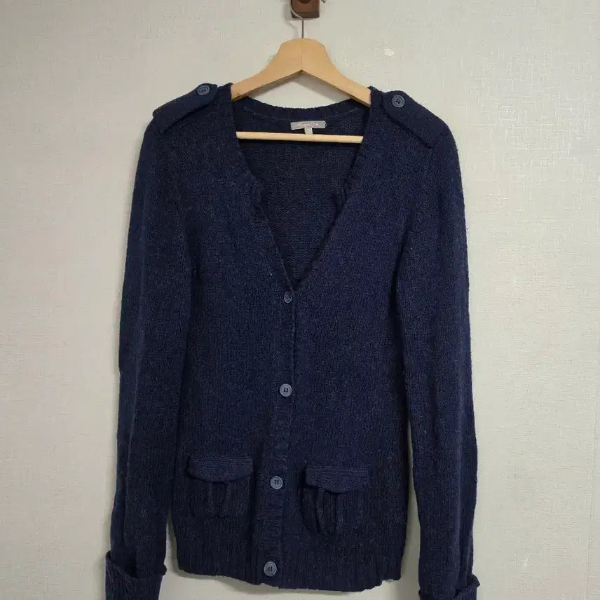 [BUNJANG] Massimo Dutti Women's Wool Blend Cardigan Navy Size S / 마시모두띠 여성 울블렌드 가디건 S