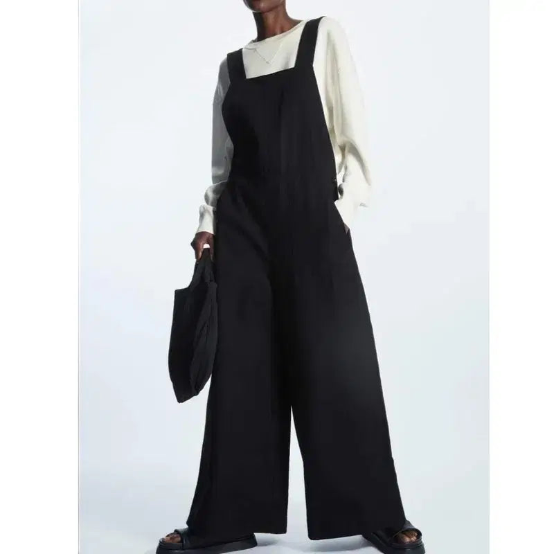 [BUNJANG] COS Wide Fit Black Overalls / L COS 코스 와이드 핏 블랙 오버롤 멜빵바지