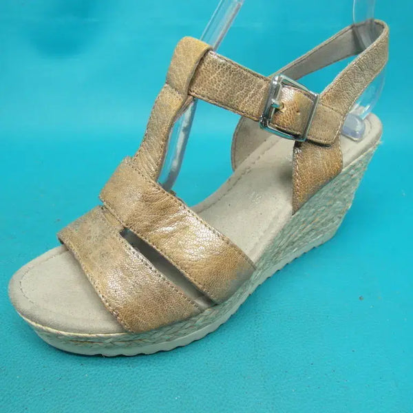 [BUNJANG] Gabor Espadrille Wedge Platform Sandals (Size 240) / 240/pu6-636/가버 에스파드 웨지 플랫폼 샌들/구제특별시