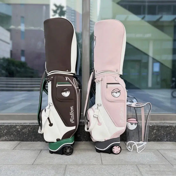 [BUNJANG] Malbon Wheeled Golf Cart Bag with Cover / (투명커버증정)말본 Malbon 바퀴형 남녀공유 골프백 휠 캐디백