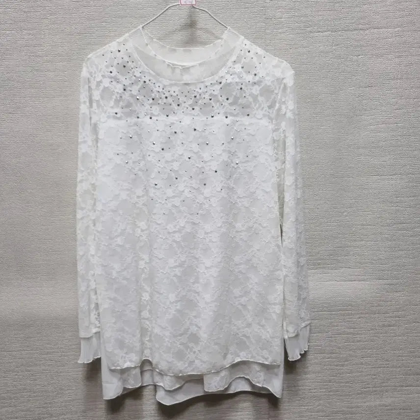 [BUNJANG] Lace Long Sleeve Blouse / 자148 레이스 긴팔 블라우스