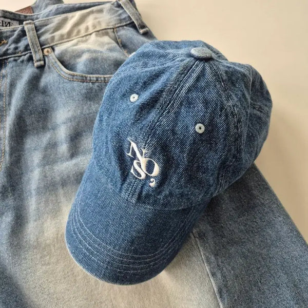 [BUNJANG] N0S7 Dark Blue Denim Ball Cap / N0S7 진청 데님볼캡