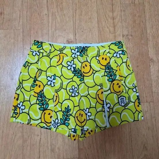 [BUNJANG] Parly Gates Smile Tennis Ball Pattern Cool Shorts Size 1 (28-inch Waist) / (매장판/새상품급)파리게이츠 스마일 테니스볼 패턴 얇은냉감 반바지28인치