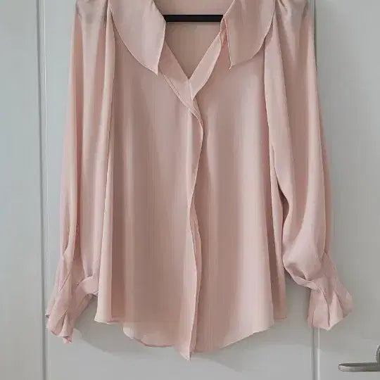 [BUNJANG] Women's Pink Chiffon Blouse / 여성 쉬폰 블라우스 핑크