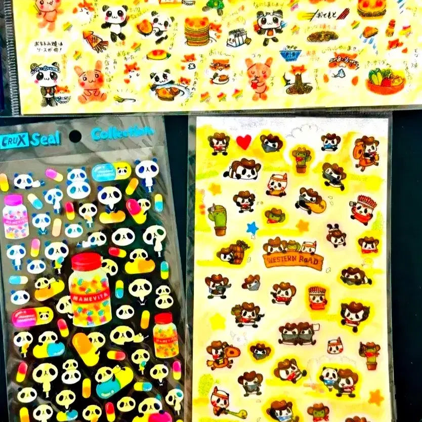 [BUNJANG] Heisei KOPA MUDDA Panda Sticker 3-Type Set / 헤이세이 코파무다 판다 스티커3종세트 헤이세이