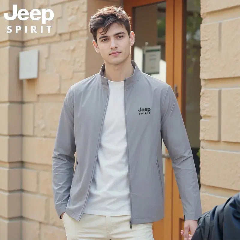 [BUNJANG] JEEP SPIRIT Men's Windbreaker Zip-Up Jacket / JEEP SPIRIT 남성 바람막이 집업 자켓 방풍 아웃도어 데일리룩