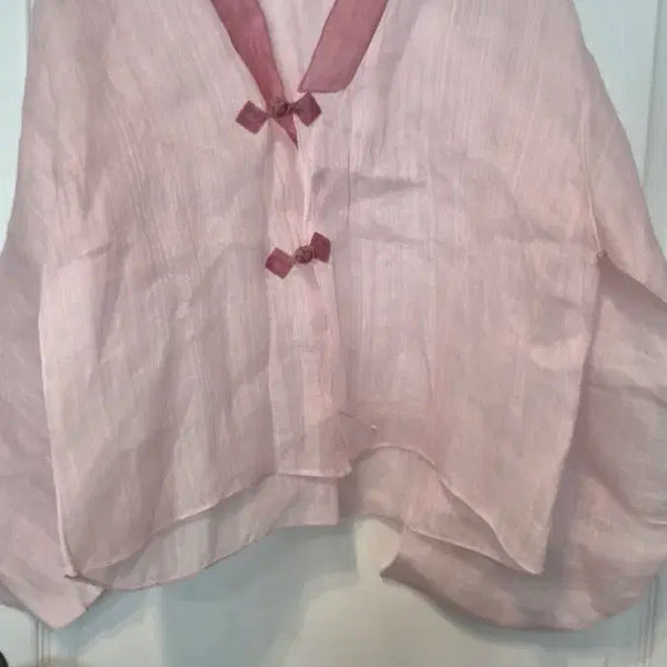 [BUNJANG] Ramie Half-Chest Blouse 58cm Length 52cm / 모시 반가슴 58 길이52 (새)옷