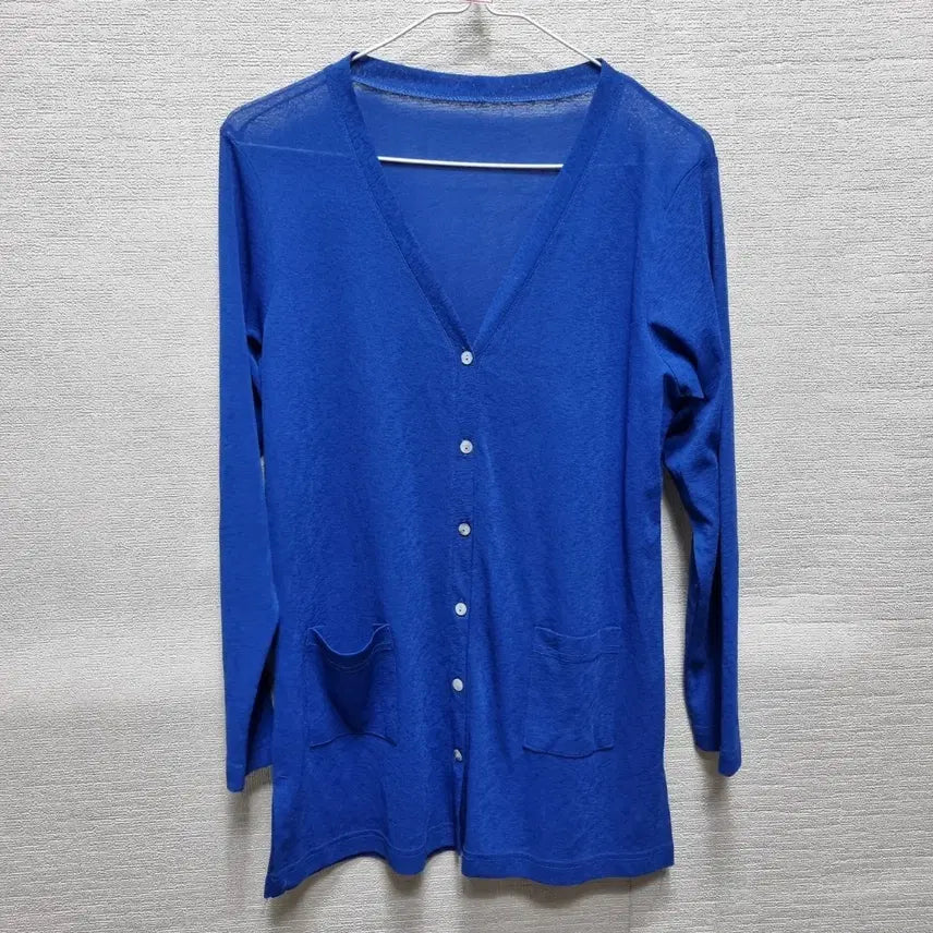 [BUNJANG] Blue Knit Cardigan / 자161 니트 가디건