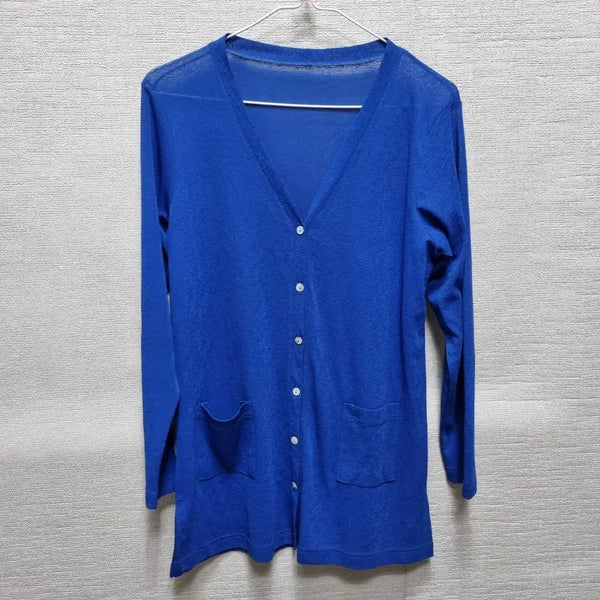 [BUNJANG] Blue Knit Cardigan / 자161 니트 가디건