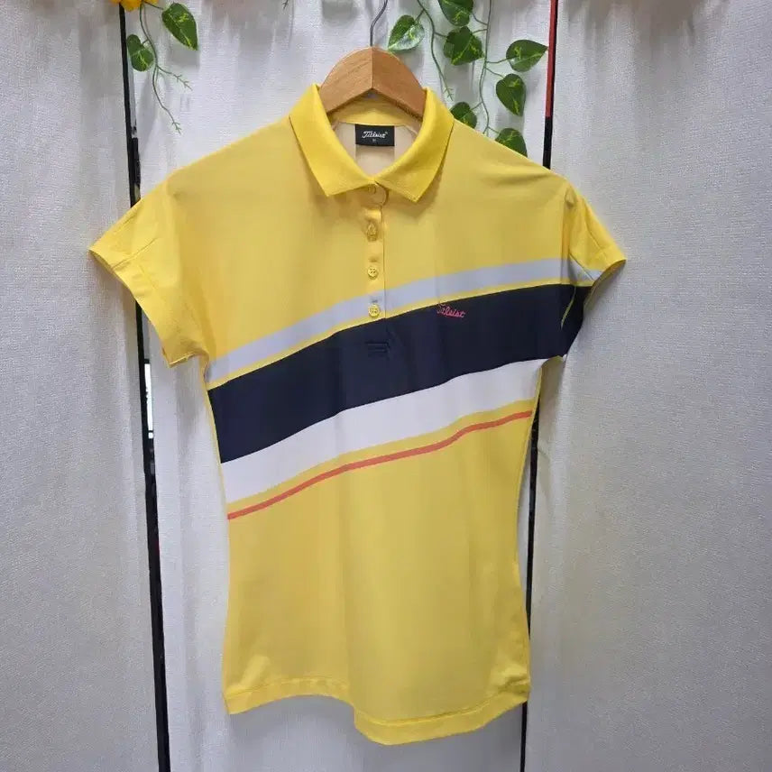 [BUNJANG] Titleist Women's Golf Pique Polo T-Shirt Yellow / 타이틀리스트카라티셔츠