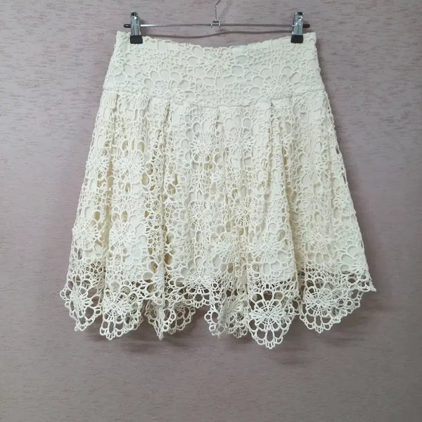 [BUNJANG] Ralph Lauren Ivory Lace Skirt / B7-7/랄프로렌 아이보리 레이스 스커트 여성