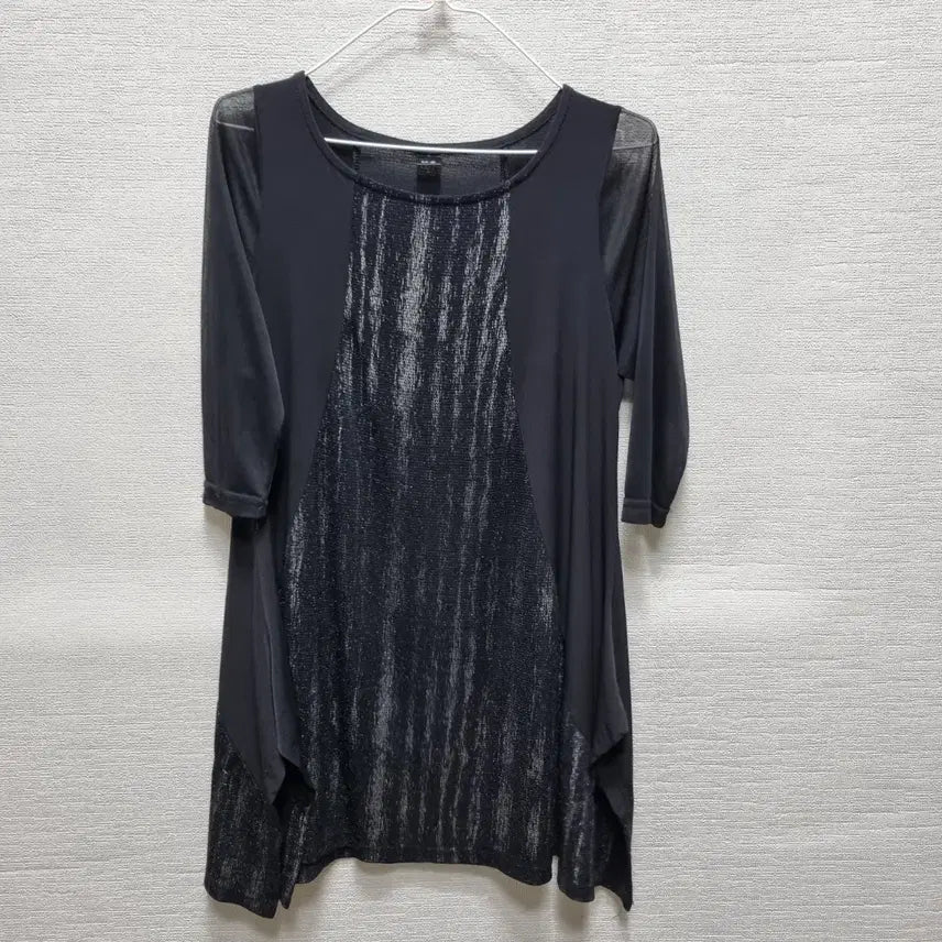 [BUNJANG] Chiffon Long T-Shirt / 자163 쉬폰 롱 티셔츠