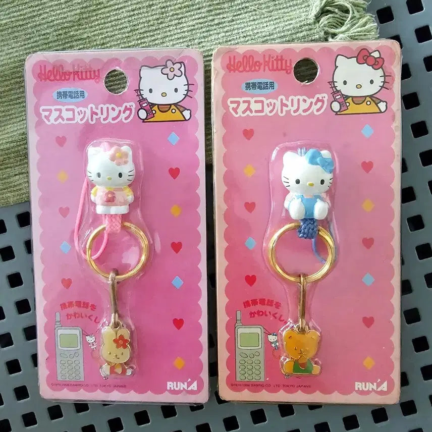 [BUNJANG] Hello Kitty 2-Type Set Cash Strap, Tiny Charm Keychain, Key Holder / 키티2종세트,키티캐시 스트랩, 키티 캐시 타이니참 키링, 키티 키홀더